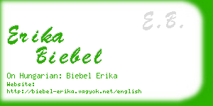 erika biebel business card